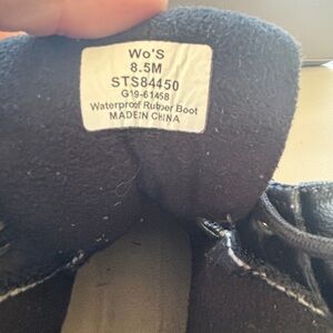 Women's Black Waterproof Rubber Boots